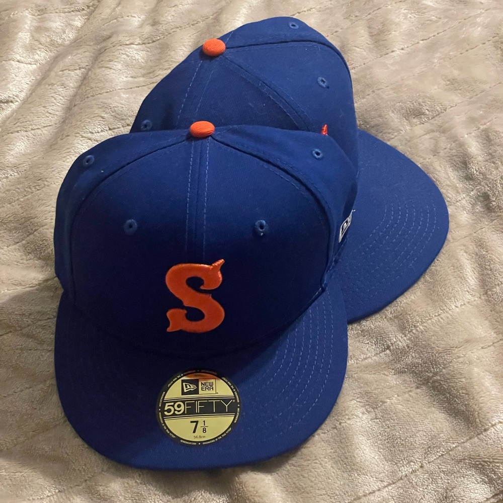 SYRACUSE METS New Era 59FIFTY MiLB FITTED HAT CAP. 7 1/8